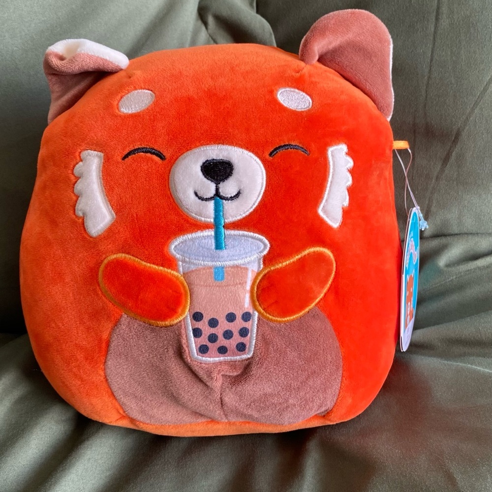 8” Seth Fox with boba squishmallow